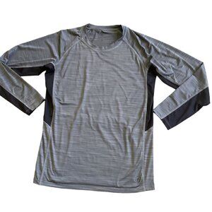 Hang Ten UPF 50+ Cycling Jersey Long Sleeve Gray & Black Sz M #1Z